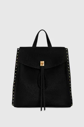 Darren Signature Backpack Bag In Black/Antique Brass