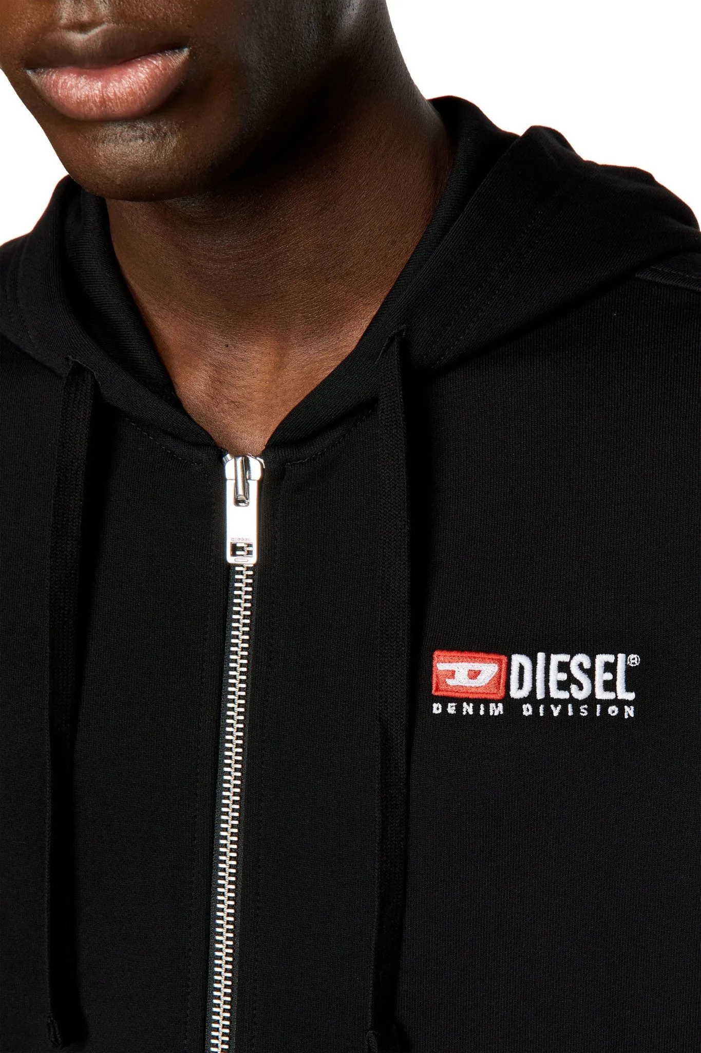 Diesel Black S-Ginn-Hood-Zip-Div Sweat-Shirt