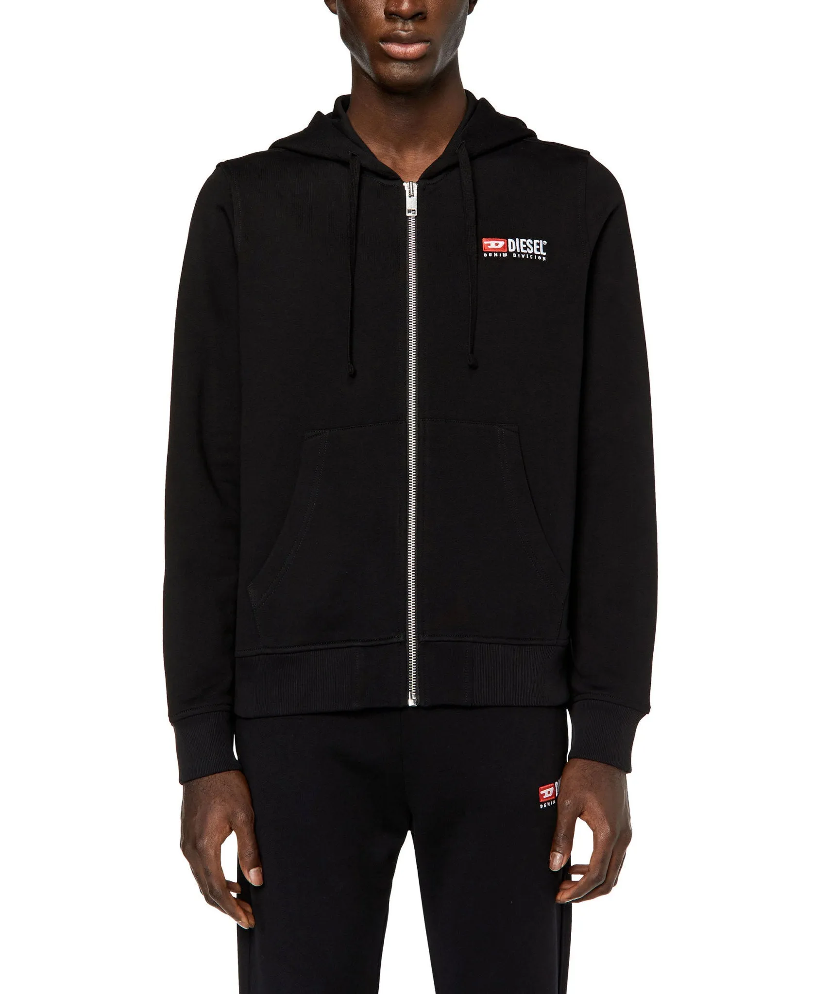 Diesel Black S-Ginn-Hood-Zip-Div Sweat-Shirt