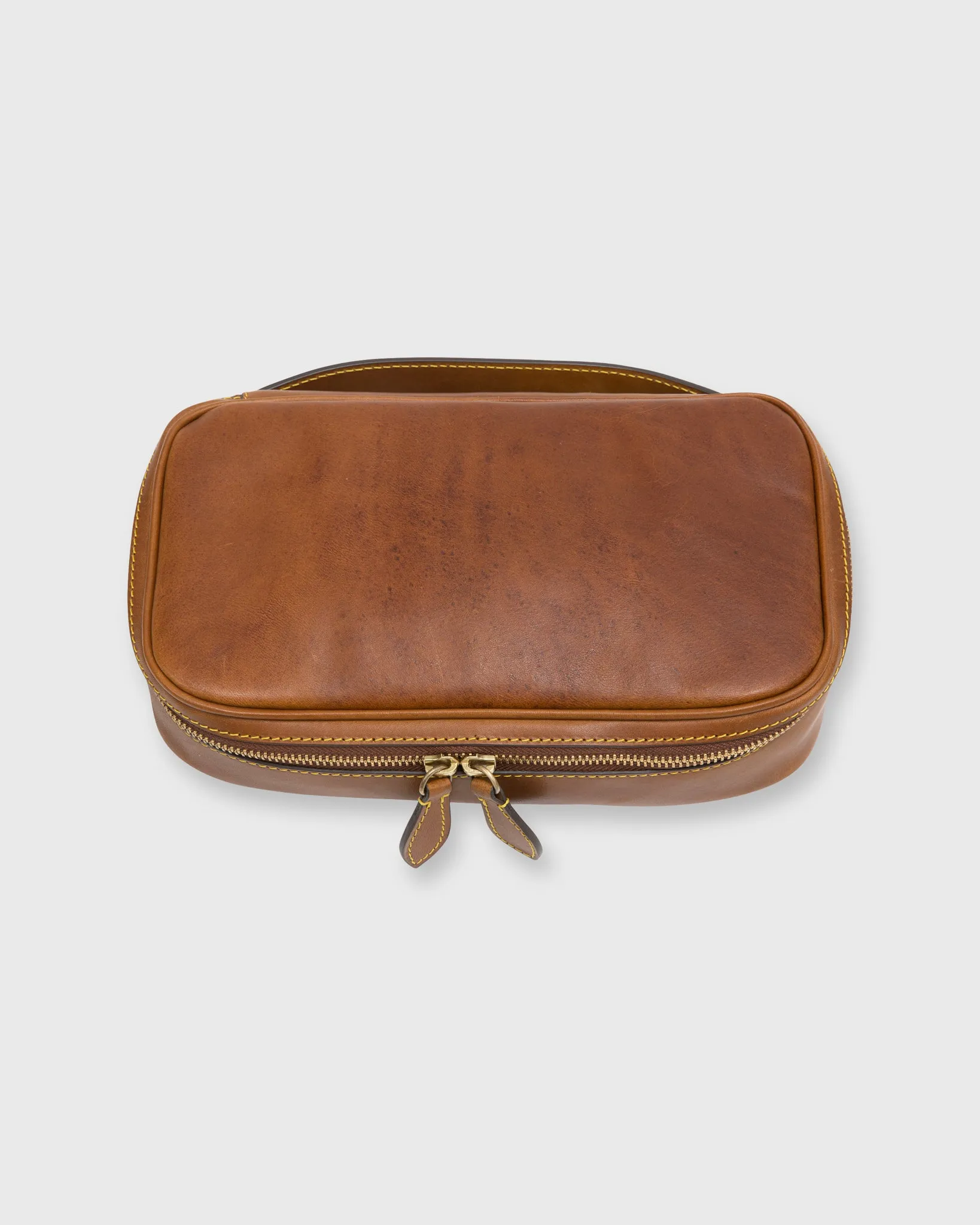 Dopp Kit in Tan Leather