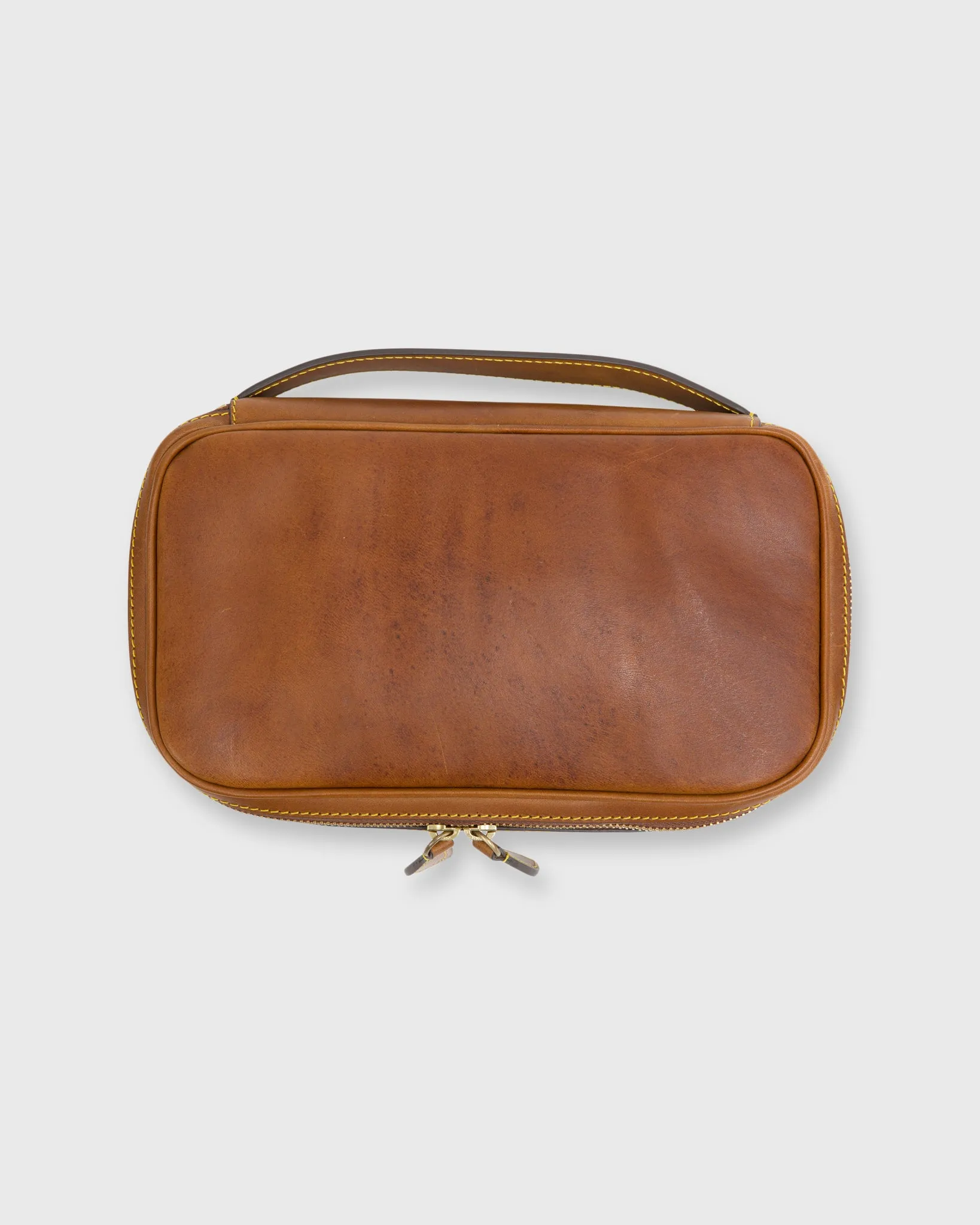 Dopp Kit in Tan Leather