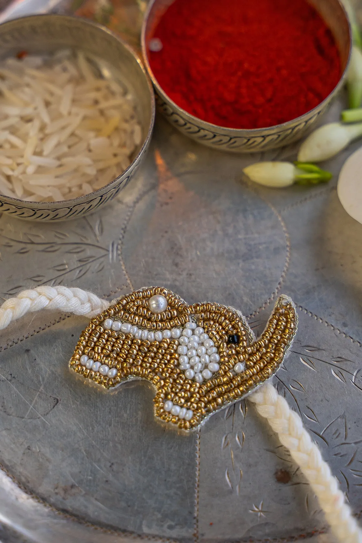 Elephant Embroidered Rakhi