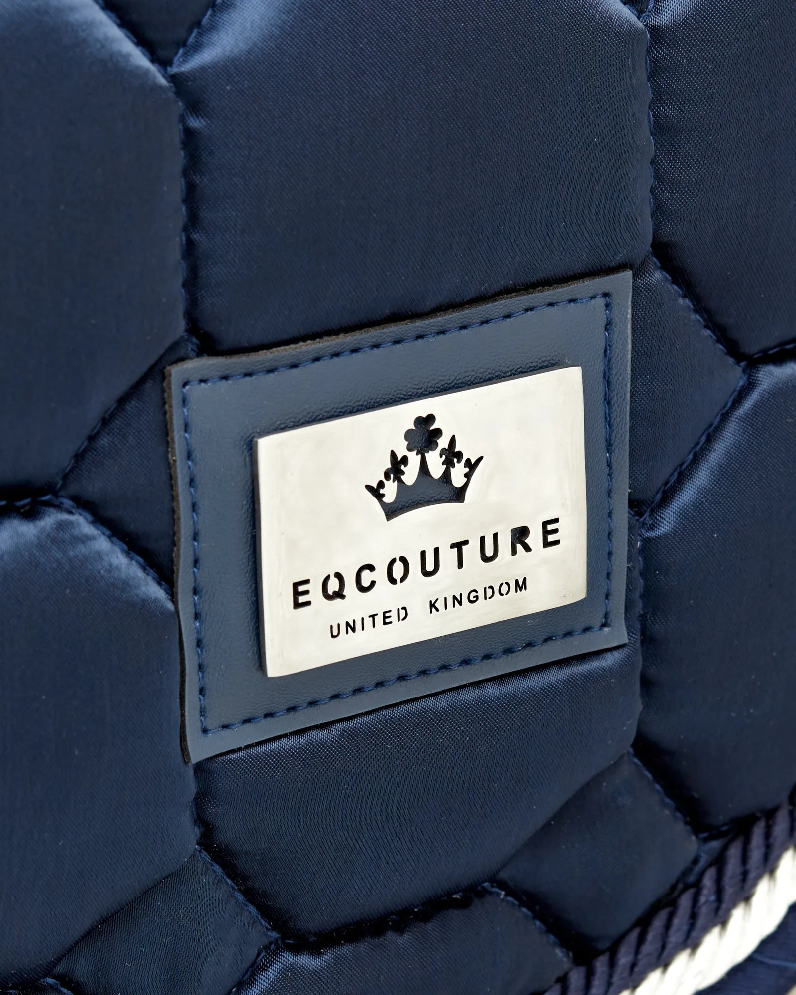 Eqcouture 'Symmetry' Luxury Satin Jumping Saddle Pad - MIDNIGHT (NAVY)