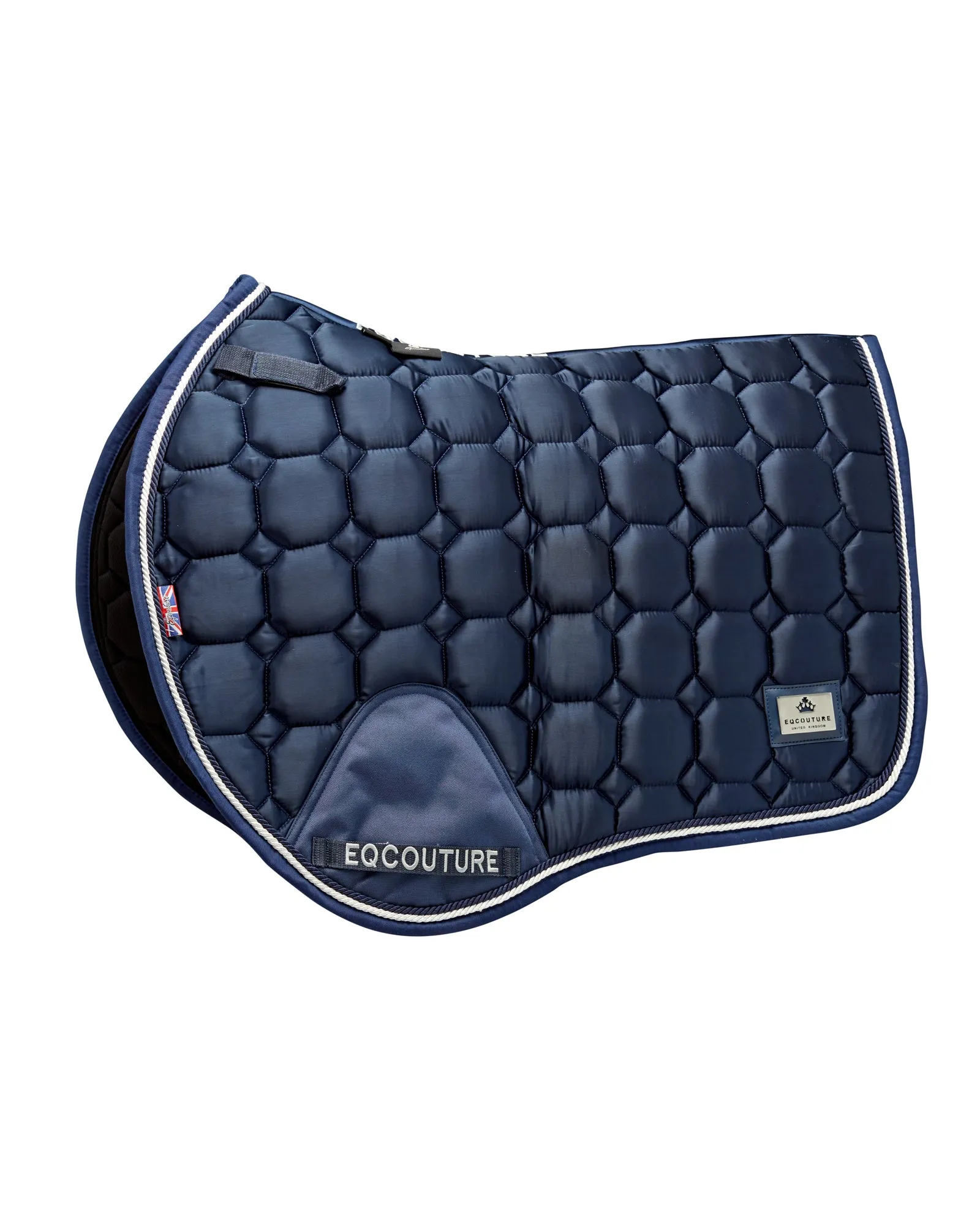 Eqcouture 'Symmetry' Luxury Satin Jumping Saddle Pad - MIDNIGHT (NAVY)