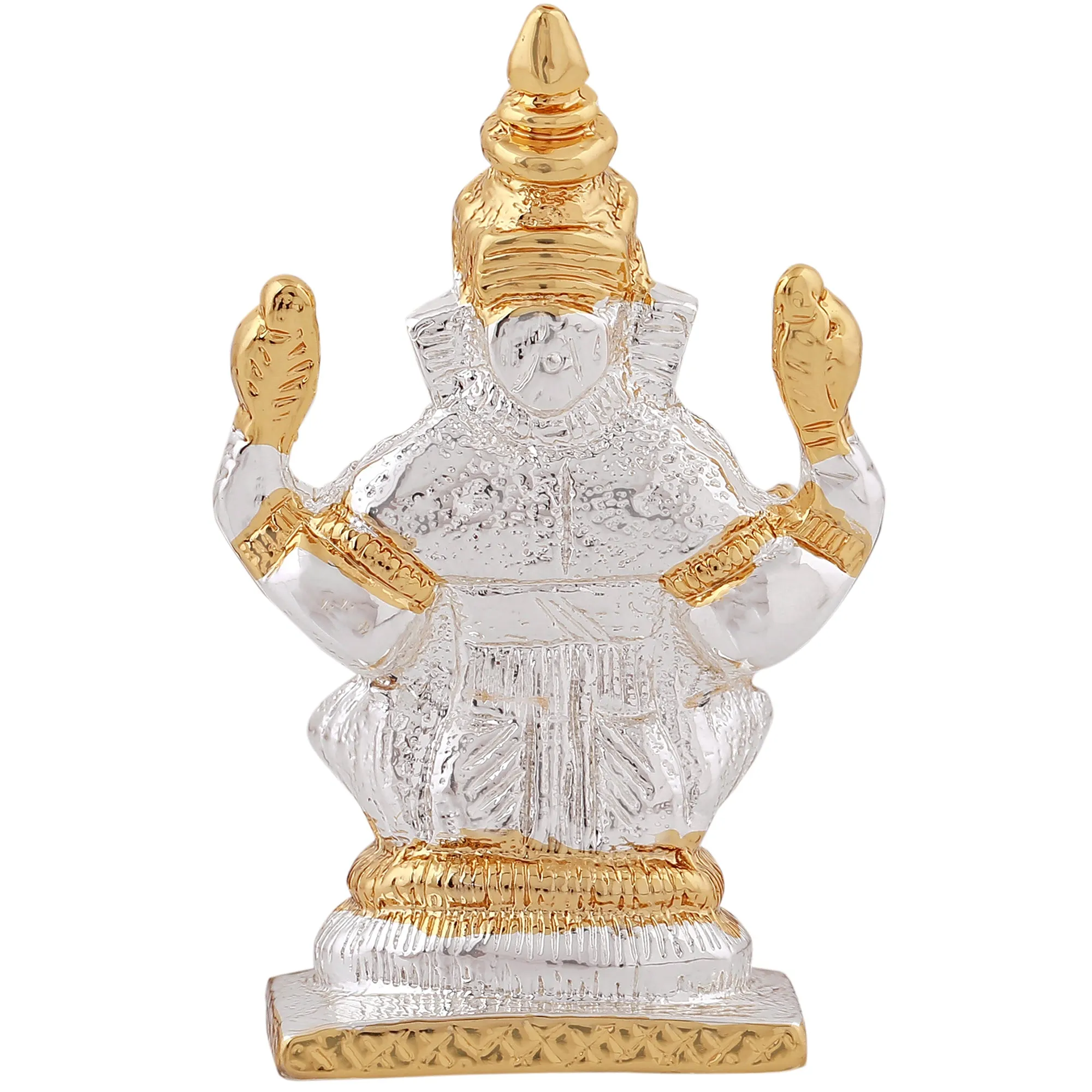 Estele Gold & Rhodium Plated Spiritual Lord Bal Ganesh Idol for Gifts & House Warming/Home/Office Decors.