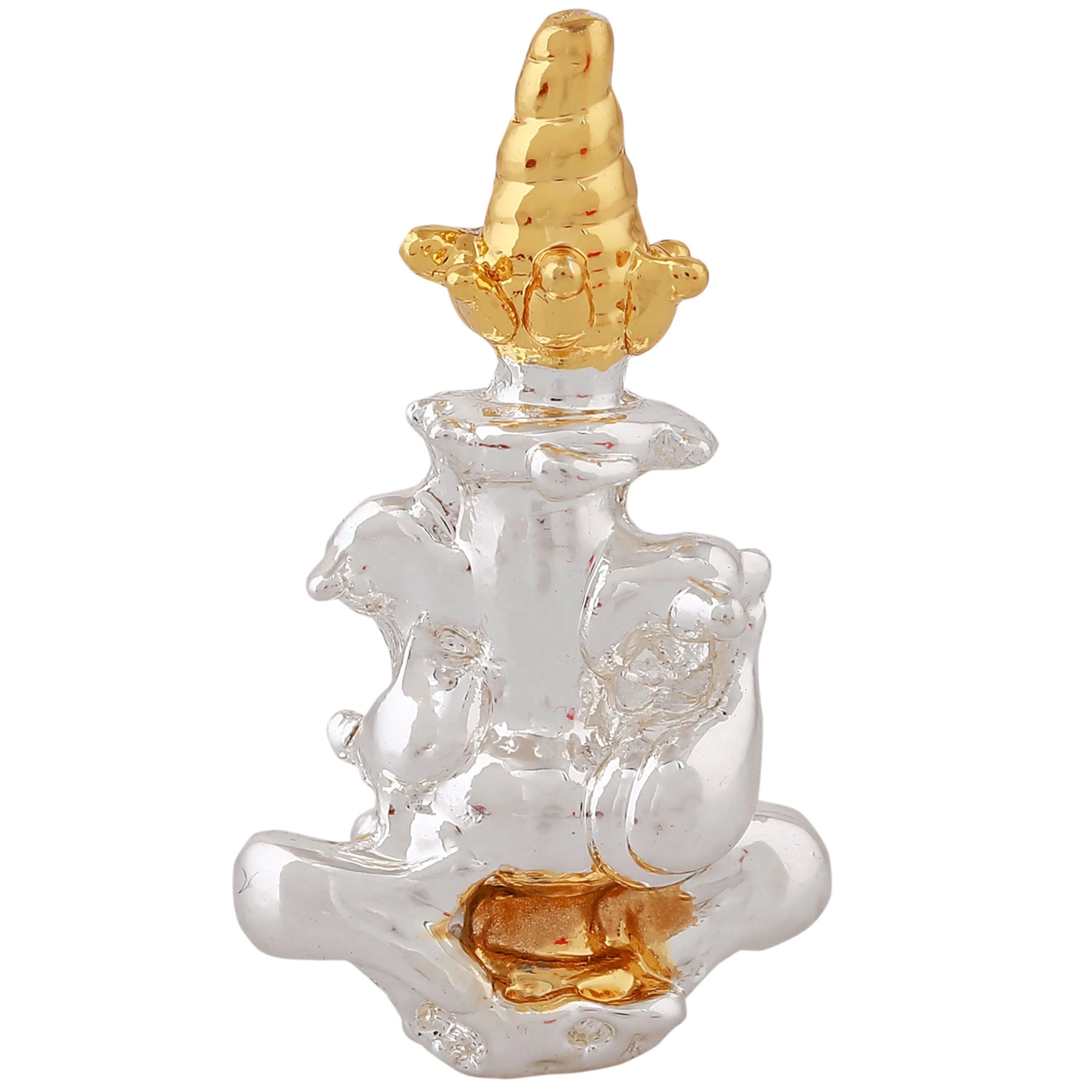 Estele Gold & Rhodium Plated Spiritual Lord Ganesh Idol for Gifts & House Warming/Home/Office Decors.