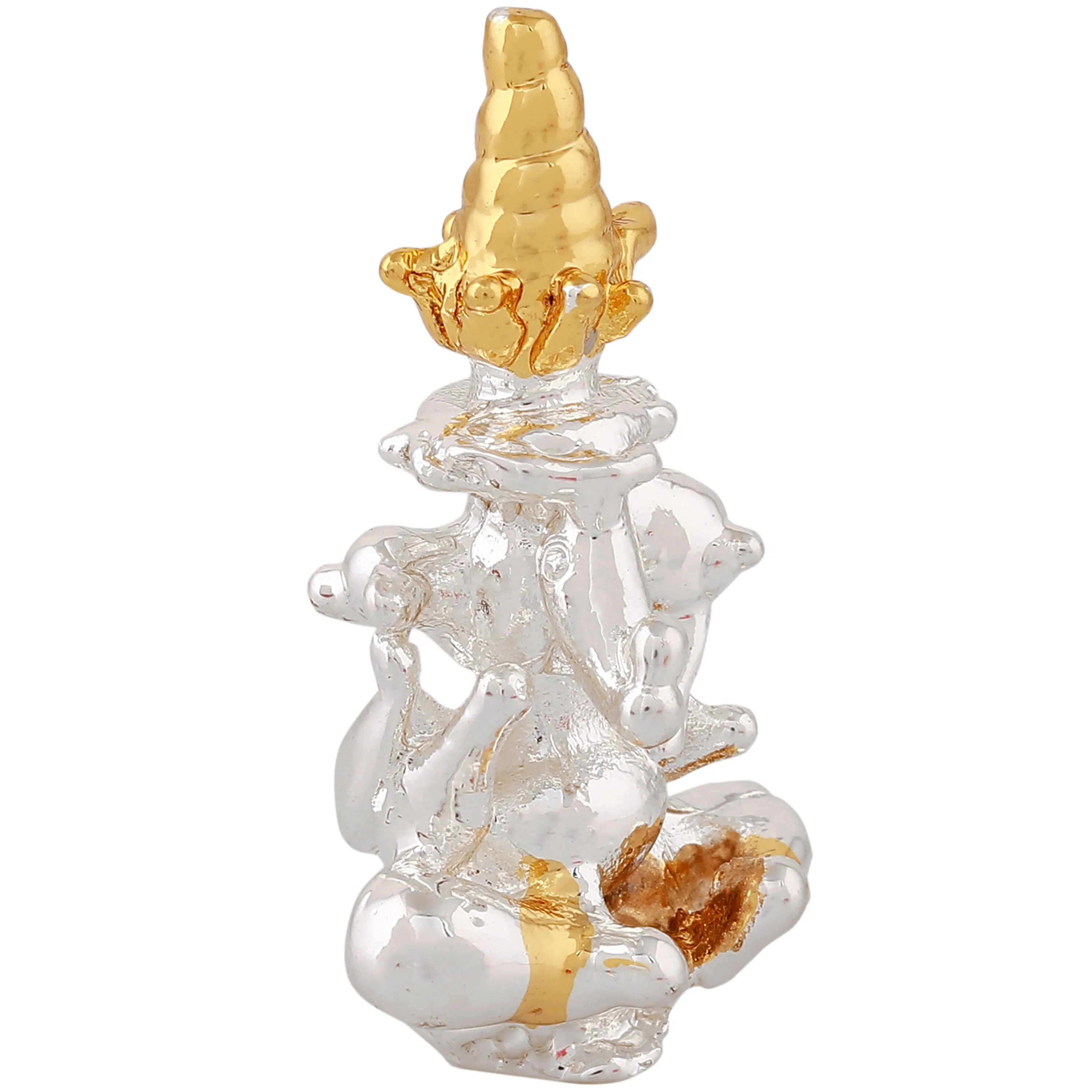 Estele Gold & Rhodium Plated Spiritual Lord Ganesh Idol for Gifts & House Warming/Home/Office Decors.