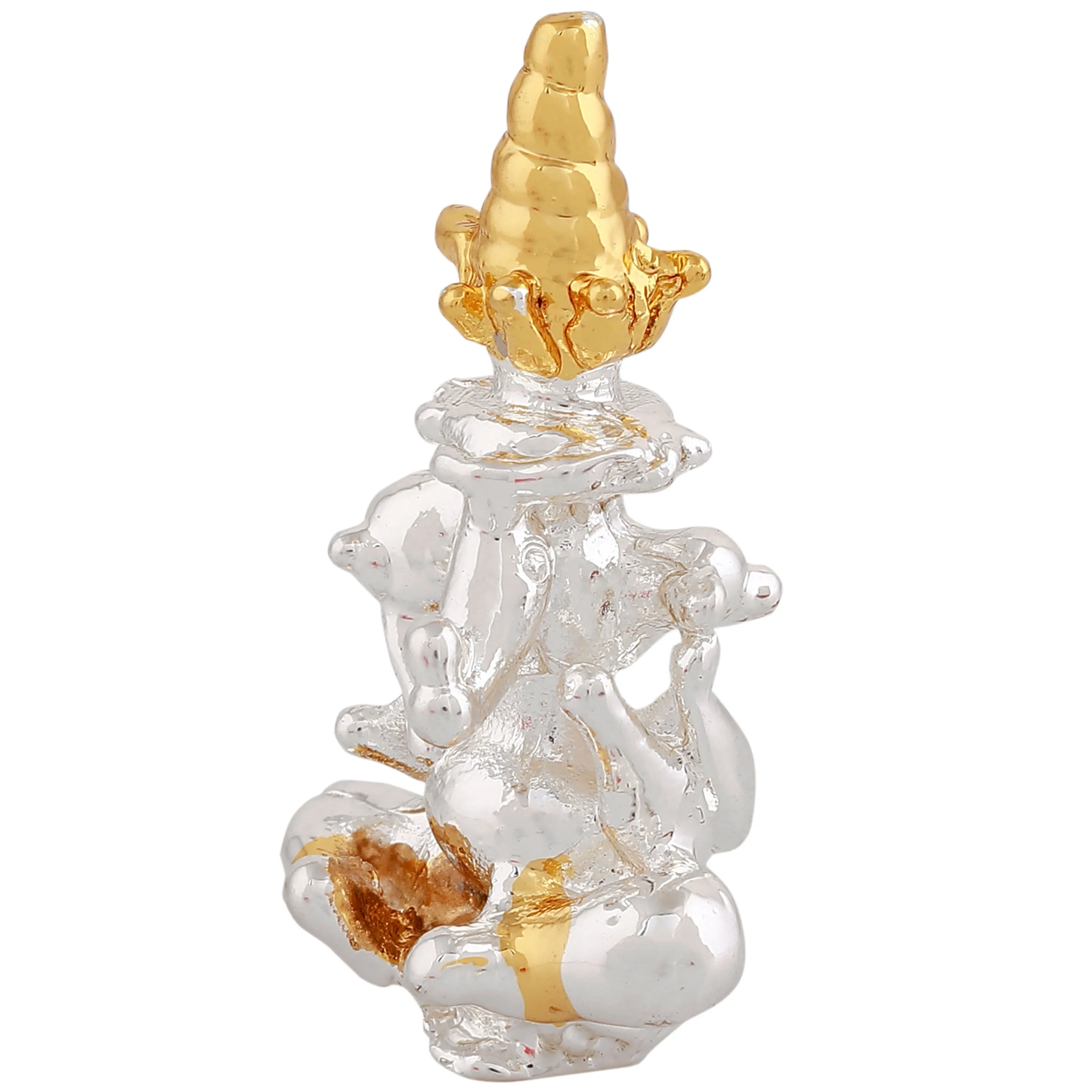 Estele Gold & Rhodium Plated Spiritual Lord Ganesh Idol for Gifts & House Warming/Home/Office Decors.