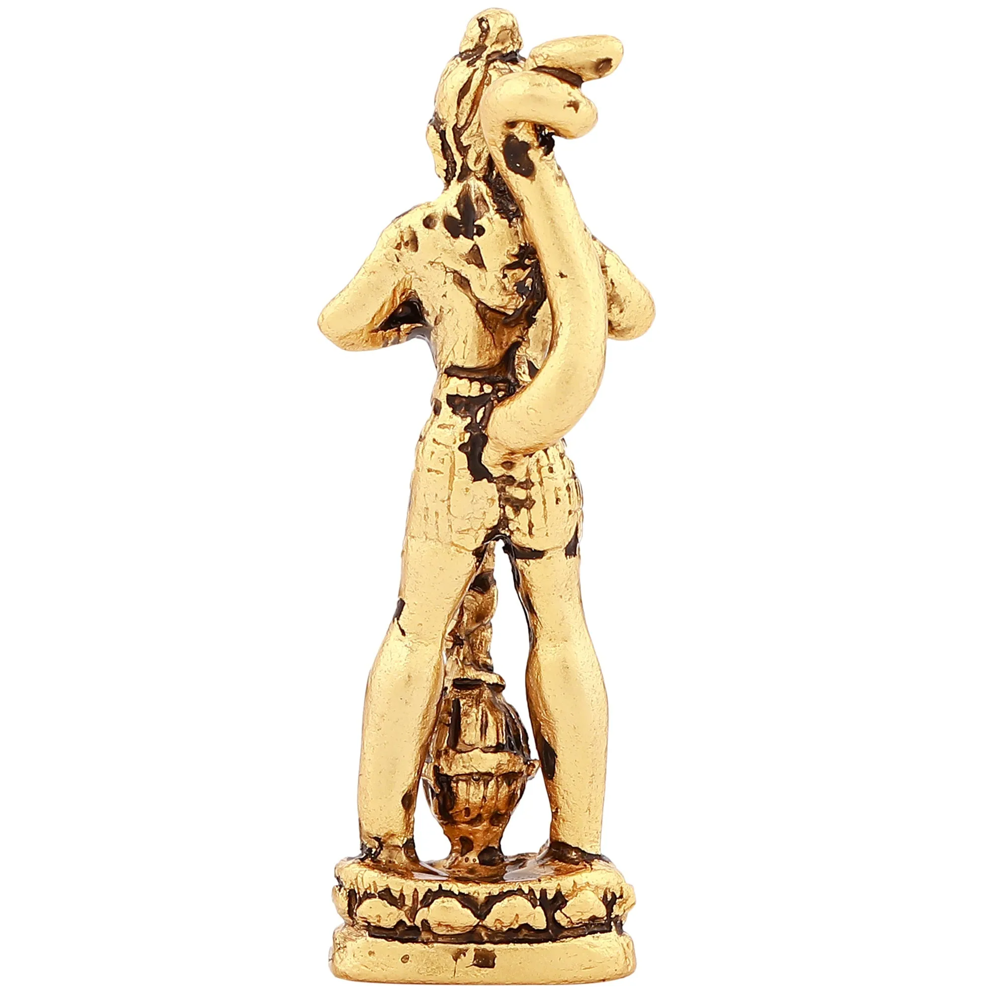 Estele Gold Plated Antique Hanuman ji showing Lord Rama in his Heart in standing position Idol for Home/Car Decor.