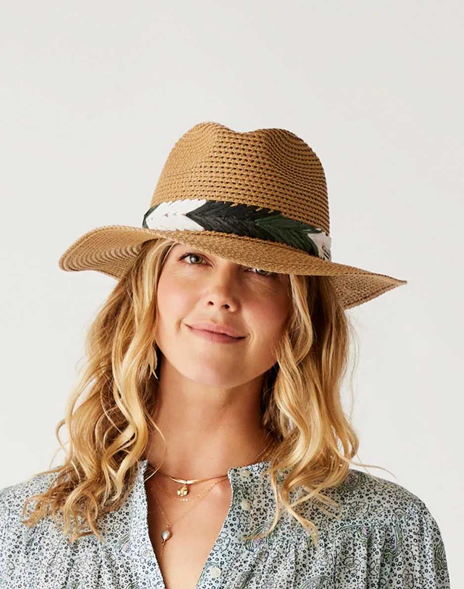 Farrah Packable Hat: Dark Honey