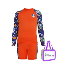 Full sleeves Shirts & Shorts set Swimwear , Space theme , UPF 50  ( 2pc set )