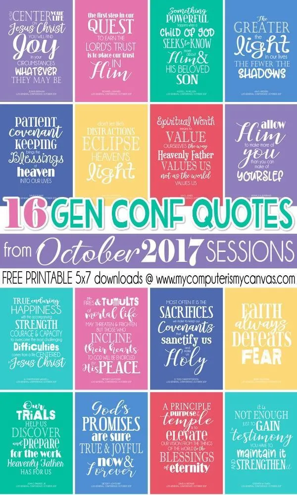 General Conference Quotes {October 2017} FREEBIE