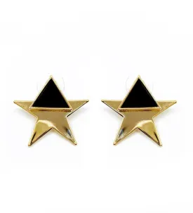 GOLD STAR STUD EARRINGS