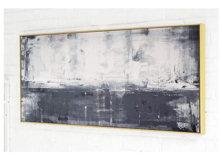 Grey White Abstract Painting Extra Large Horizon Art Ap032