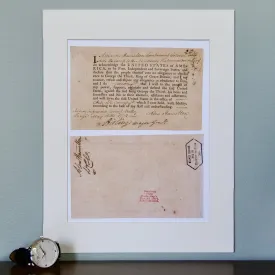 Hamilton Oath of Allegiance Matted Print