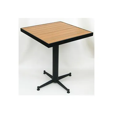 Honey Plas-teak Outdoor Table Tops Black Frame