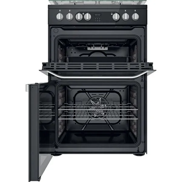 Hotpoint HDM67G9C2CB UK Double Cooker Black