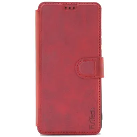 Huawei P30 Pro, Leather Wallet Case, Color Red,