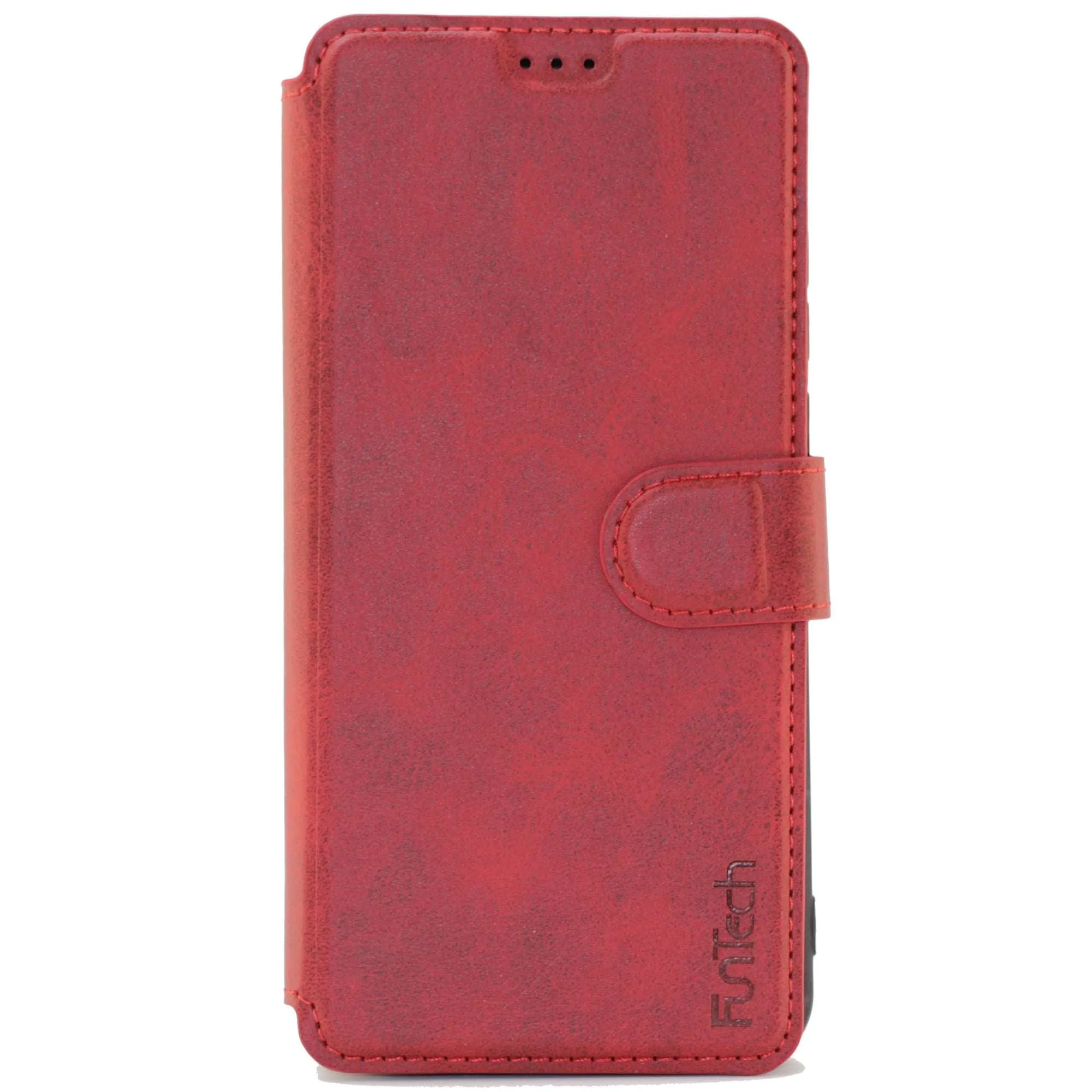 Huawei P30 Pro, Leather Wallet Case, Color Red,