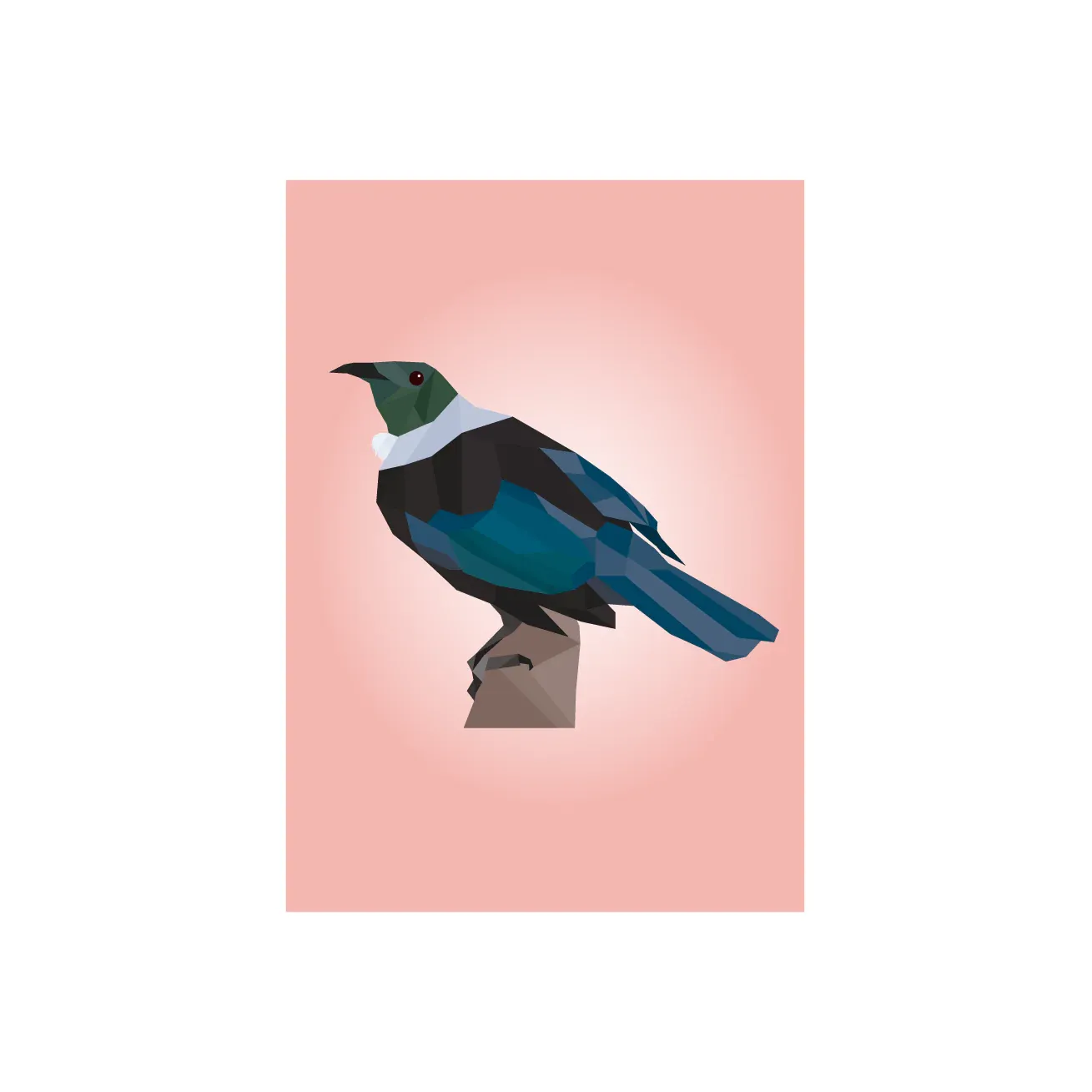 Iko Iko Geo Bird Card - Tūī