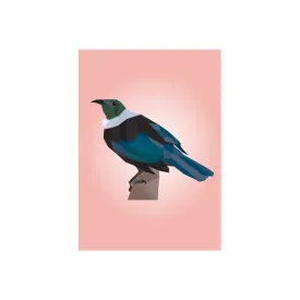 Iko Iko Geo Bird Card - Tūī