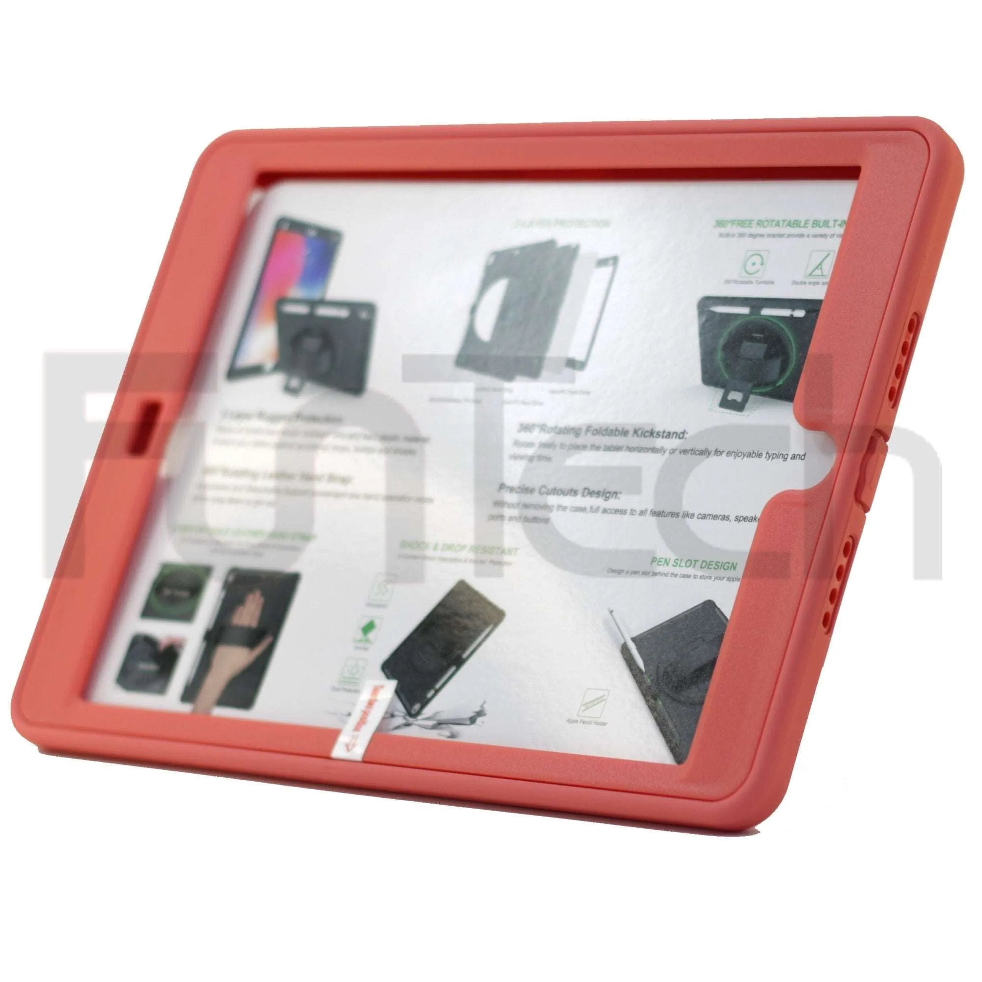 iPad 10.2 inch 2019/2020, 360` Hard Shockproof Case Color Pink