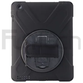 iPad 2/3/4, 360` Hard Shockproof Case, Color Black,