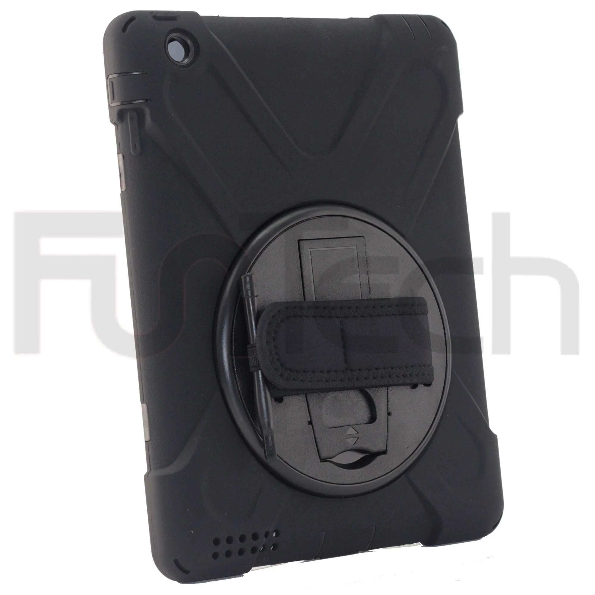 iPad 2/3/4, 360` Hard Shockproof Case, Color Black,