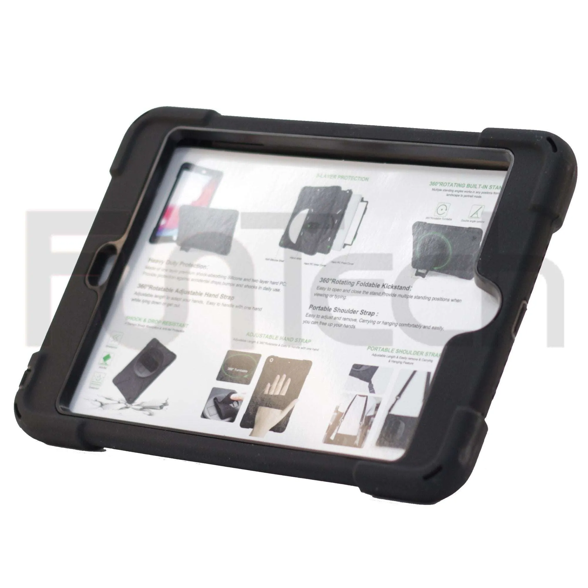 iPad Mini 1/2/3, Hard Shockproof Case Color Black