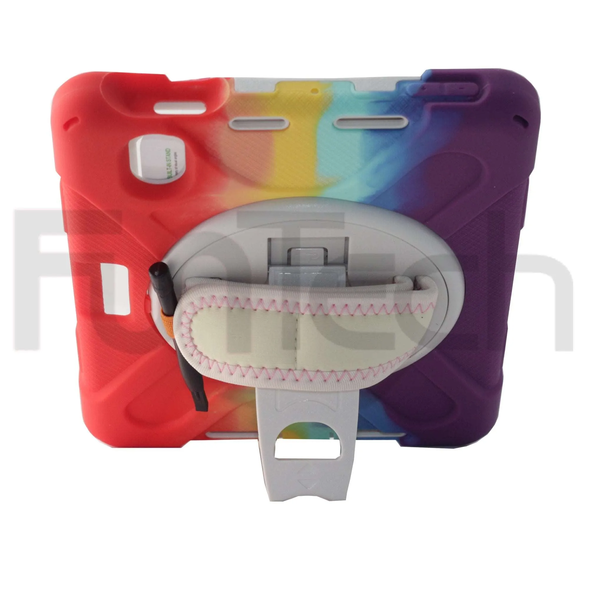 iPad Mini 6, Hard Shockproof iPad Case, Color Rainbow Purple.