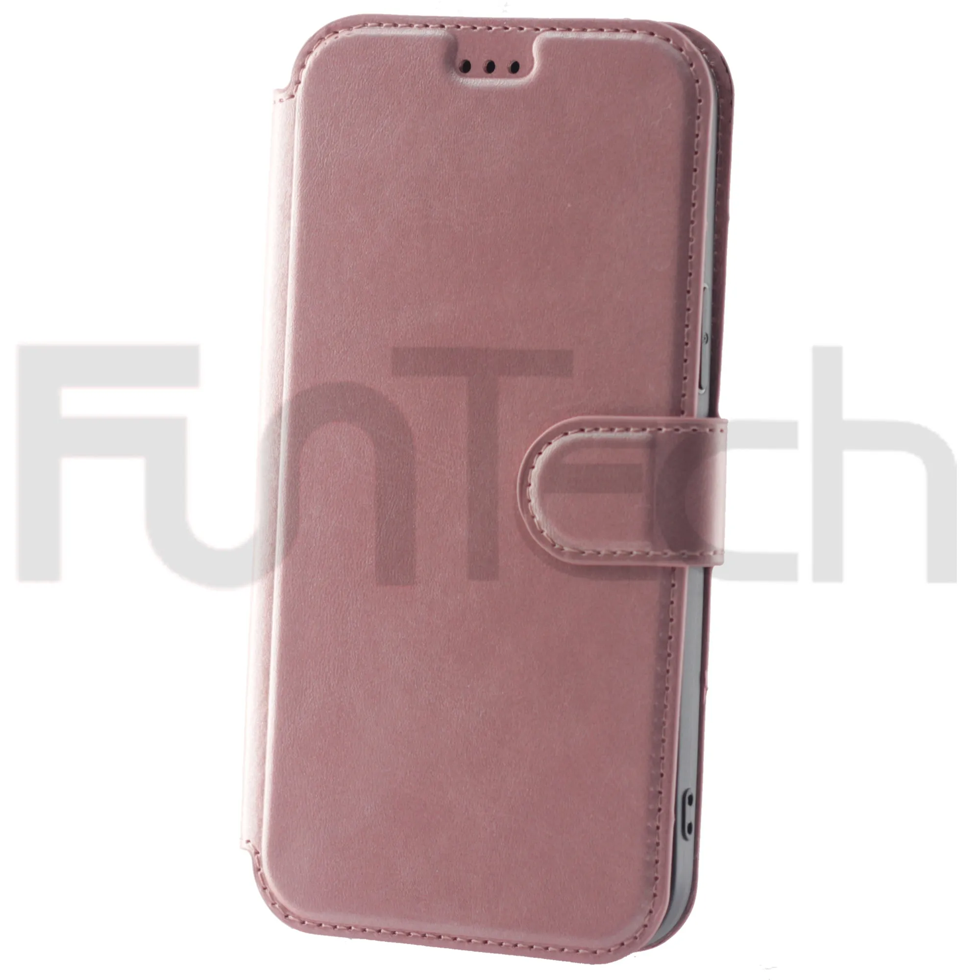 iPhone 13 Pro Case, Leather Wallet Case, Color Pink.