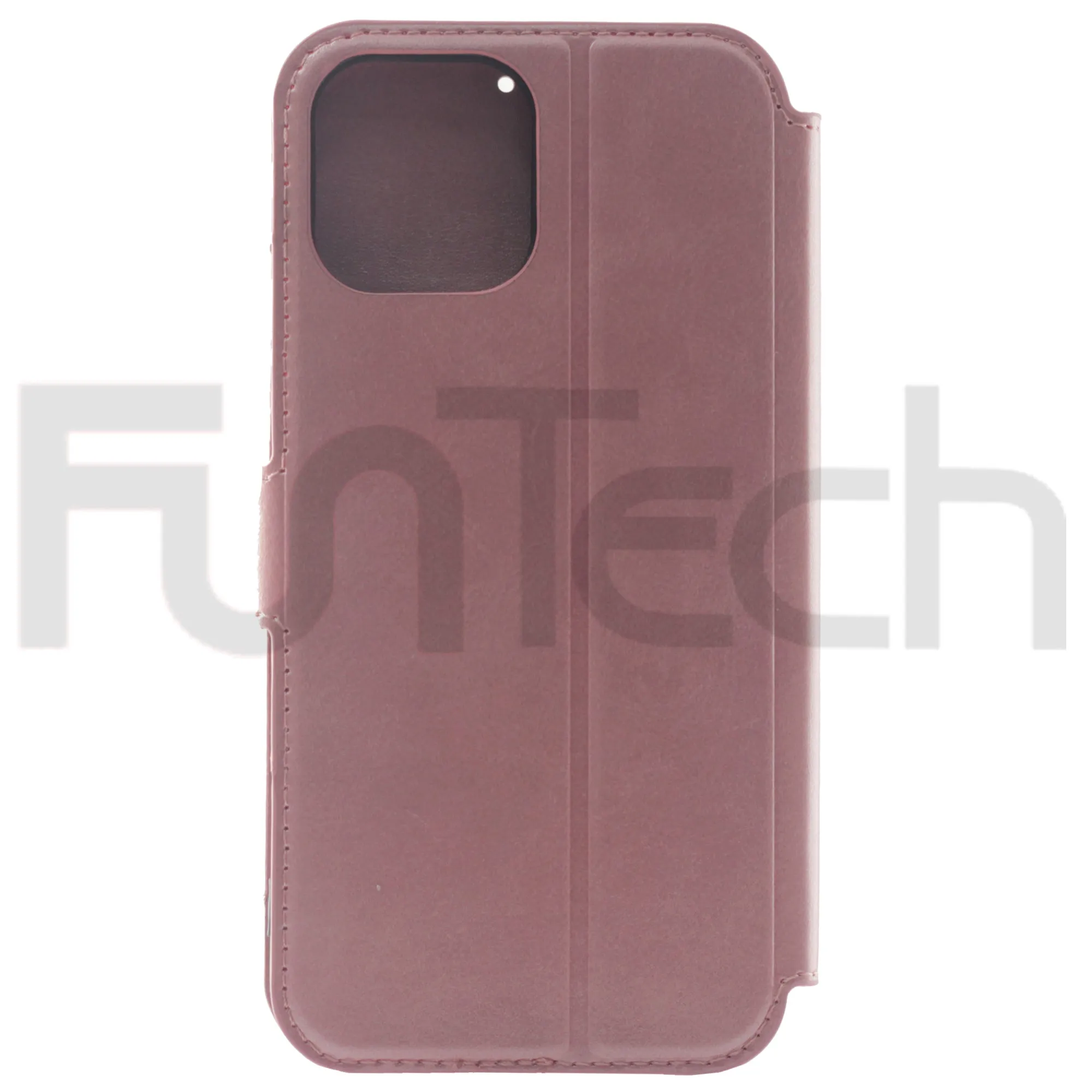 iPhone 13 Pro Case, Leather Wallet Case, Color Pink.