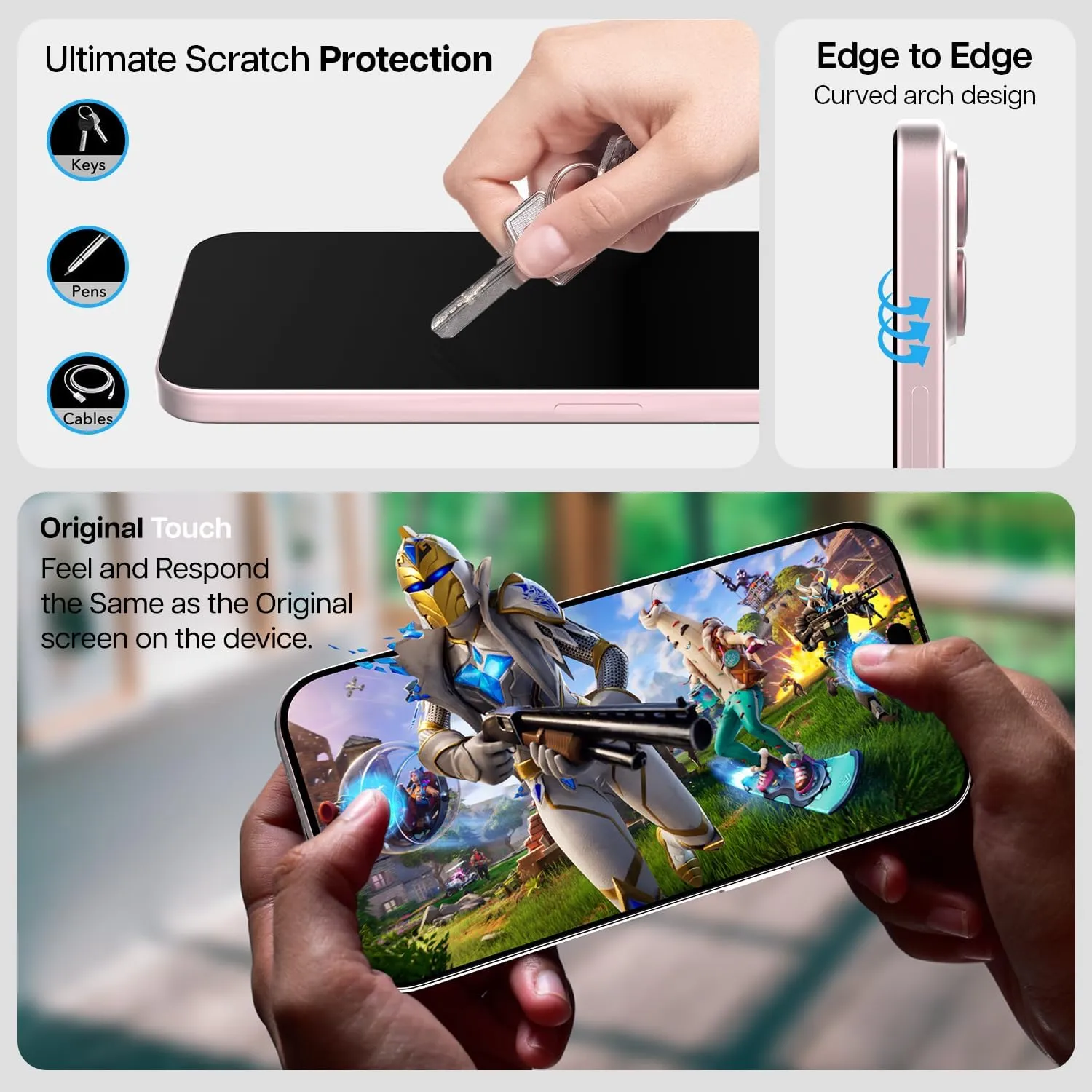 iPhone 15 Easy DO Tempered Glass Screen Protector Guard | GT Series- (2 Privacy TG   1 Black Lens Protector)