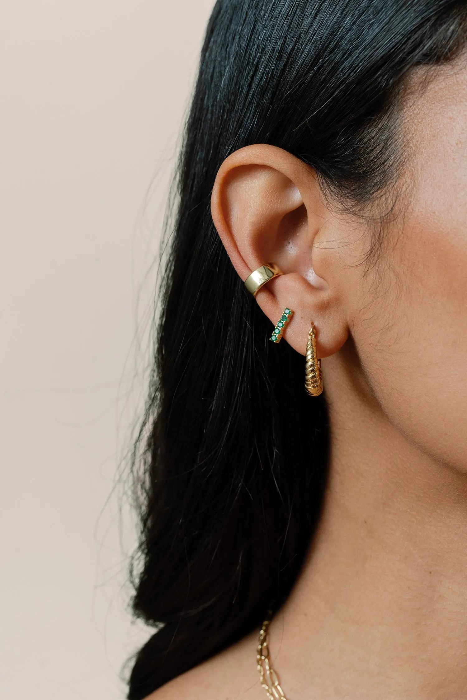 Jolie Croissant Hoop Earrings