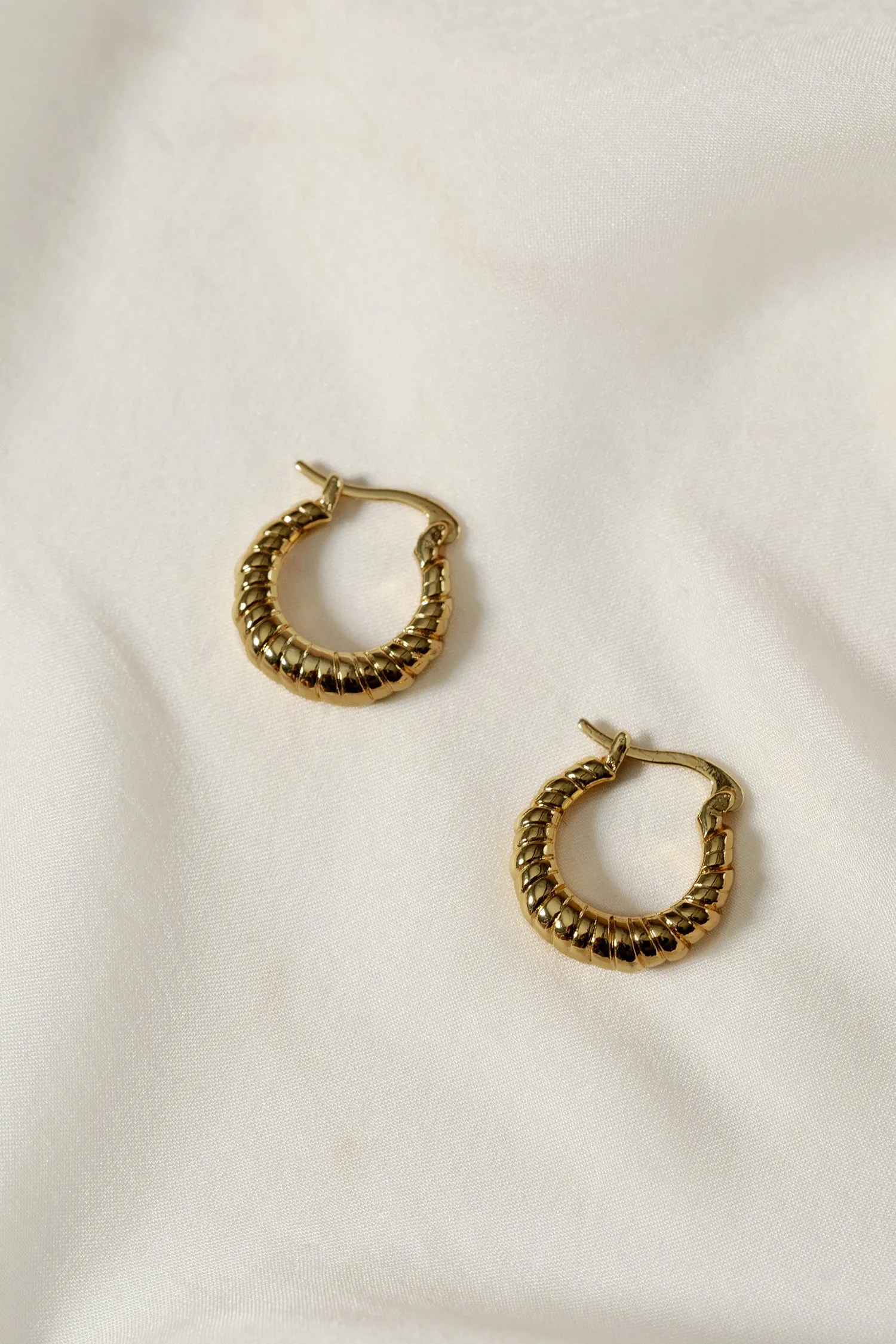 Jolie Croissant Hoop Earrings