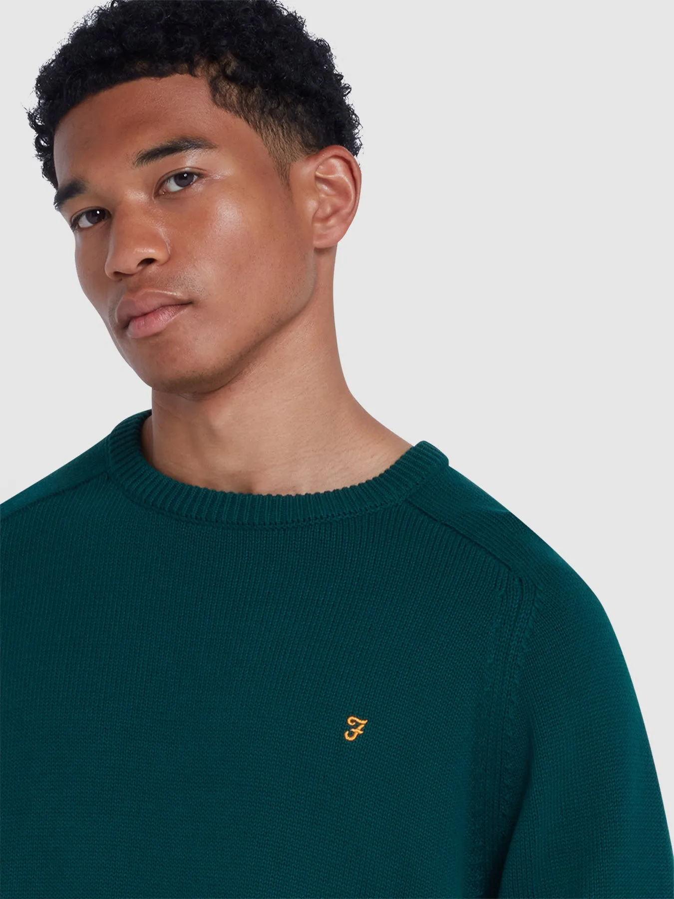 Kingsbury Crew Neck Sweater In Botanic Green