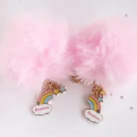 Lauren Hinkley Rainbow BFF Pom Pom Keyring Set