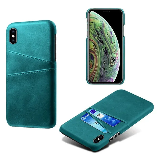 Leather Card Holder Case for iPhone