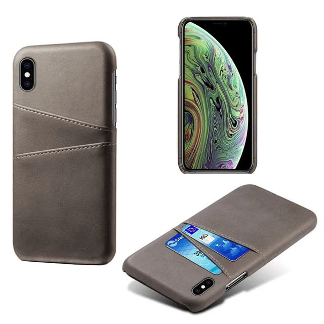 Leather Card Holder Case for iPhone