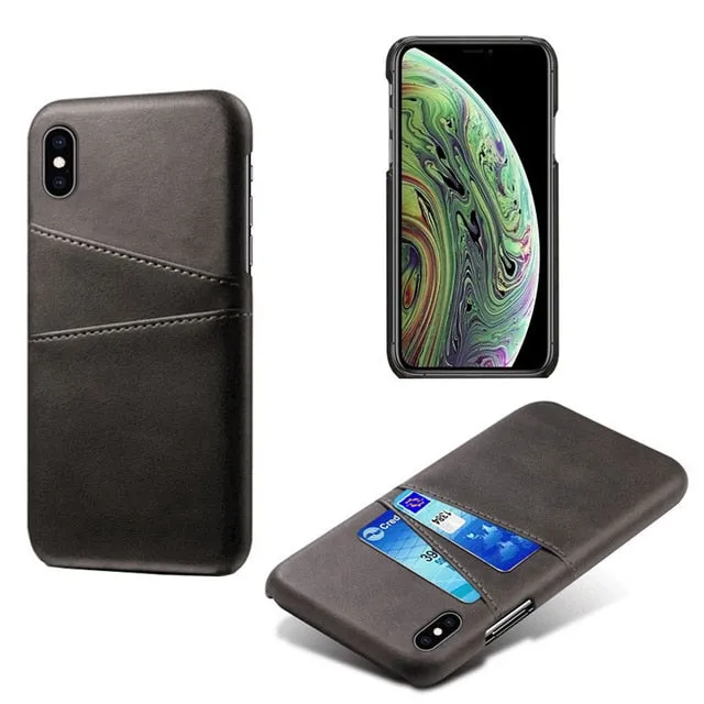 Leather Card Holder Case for iPhone