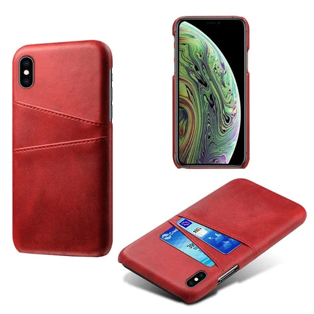 Leather Card Holder Case for iPhone