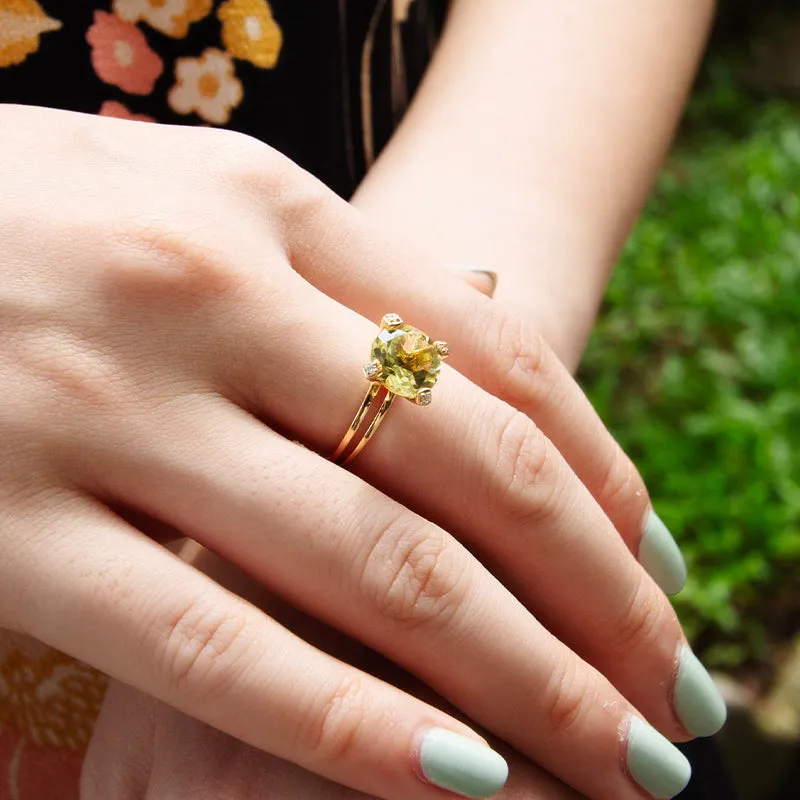 Lemon Quartz Double Band Stunner