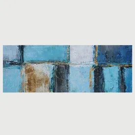 OIL PAINTING ART YA - BLUE BRICKS 150X50