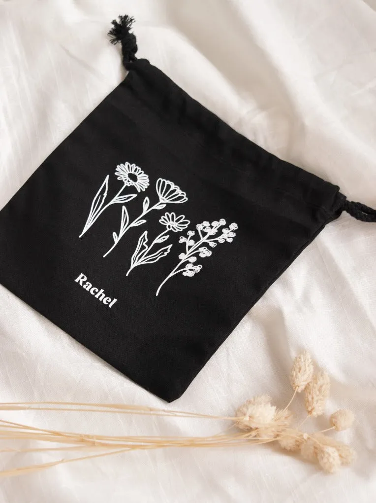 Organic Cotton Floral Pouch