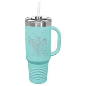 Polar Camel 40 oz. Travel Mug with Handle (Straw Included)