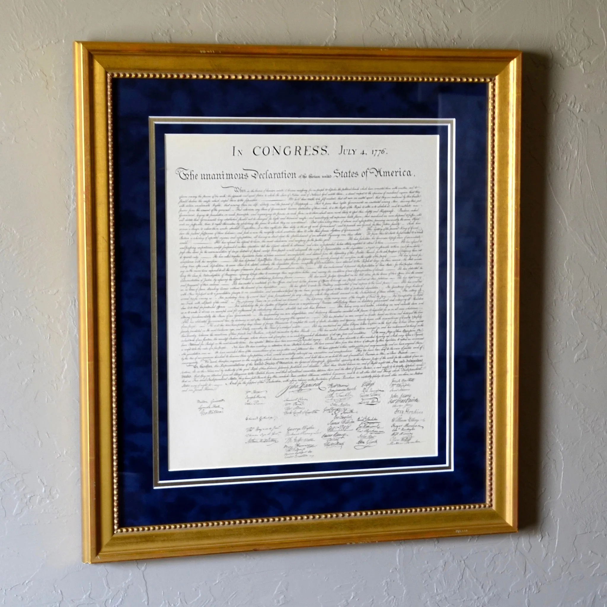 Premium Framed Declaration of Independence