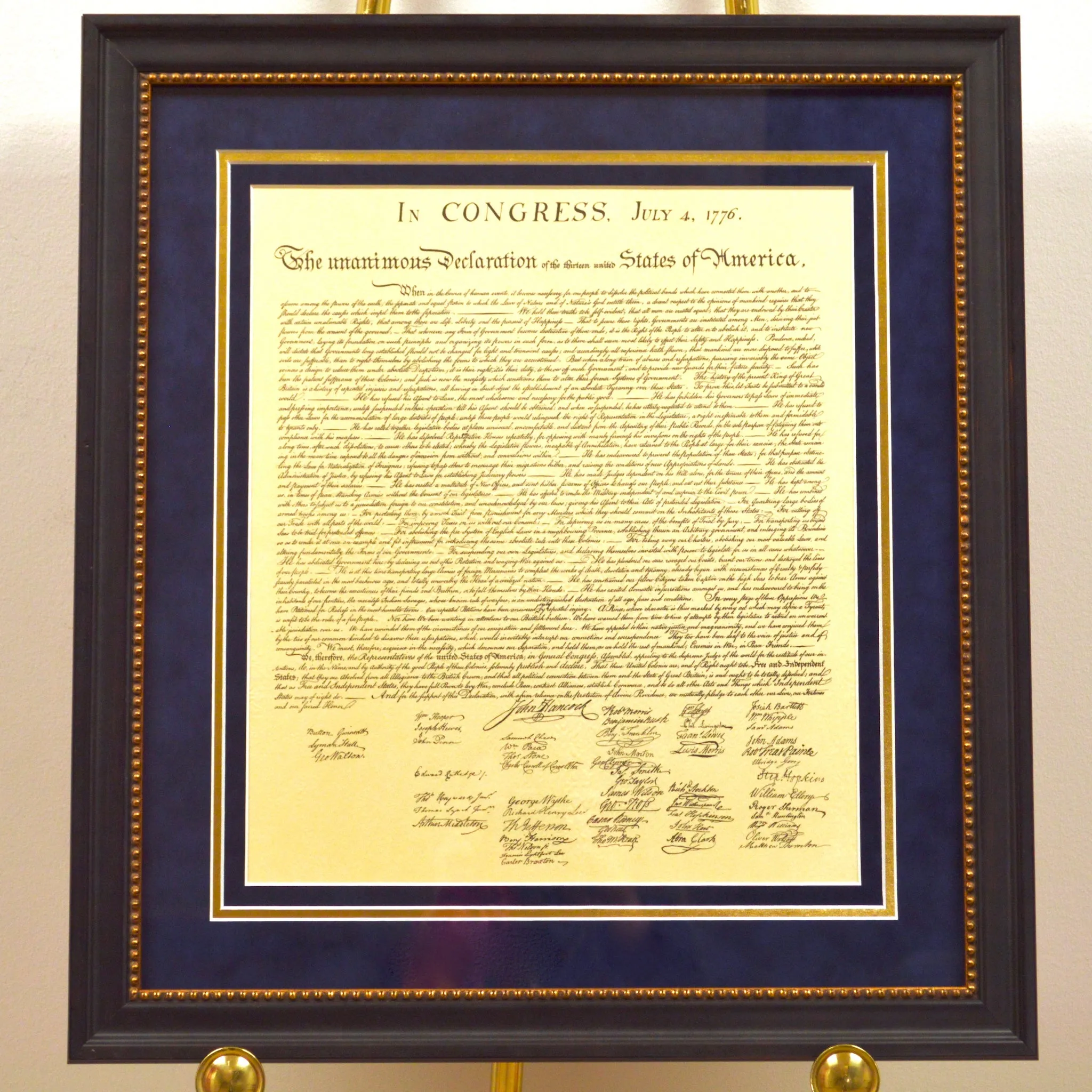 Premium Framed Declaration of Independence