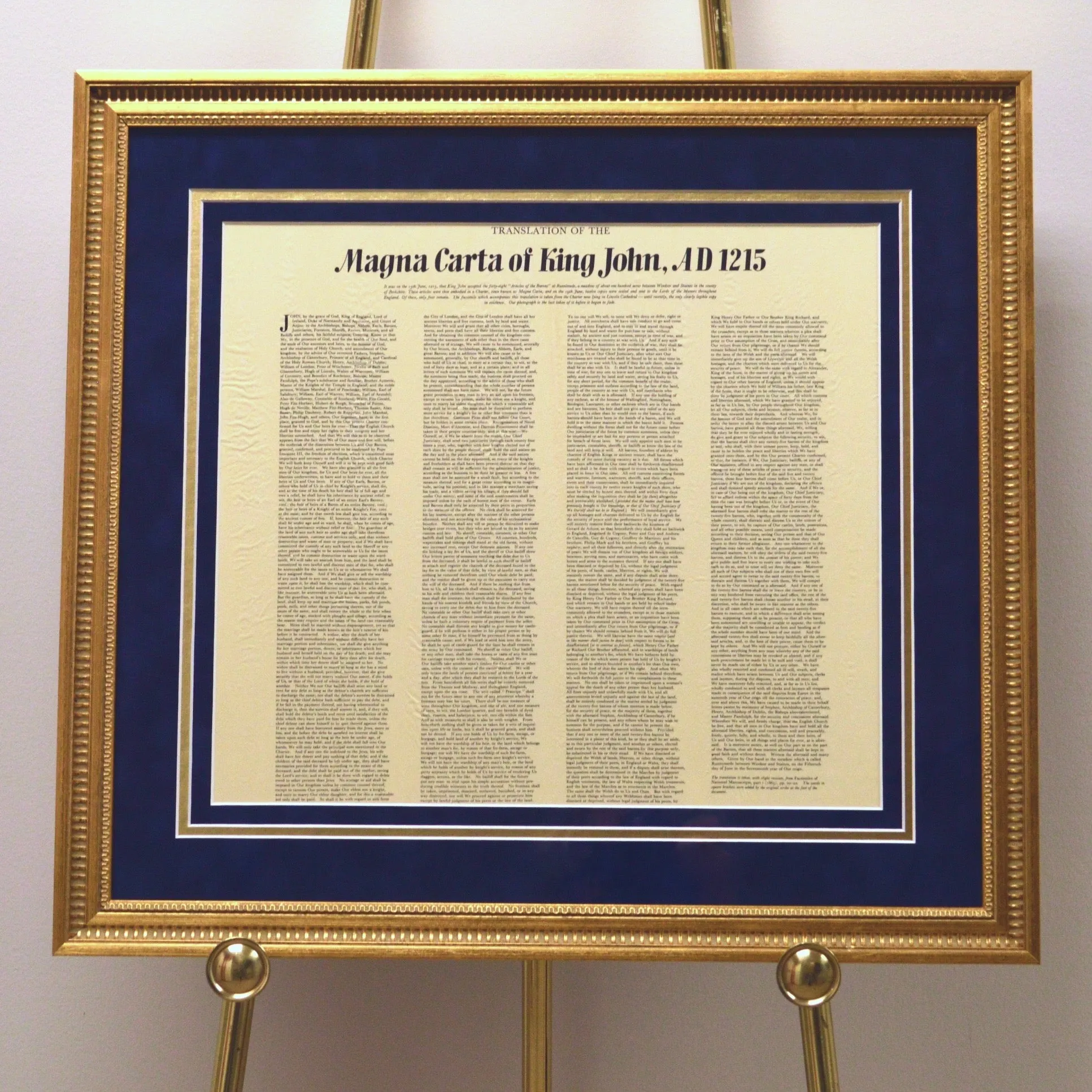 Premium Framed Magna Carta Document