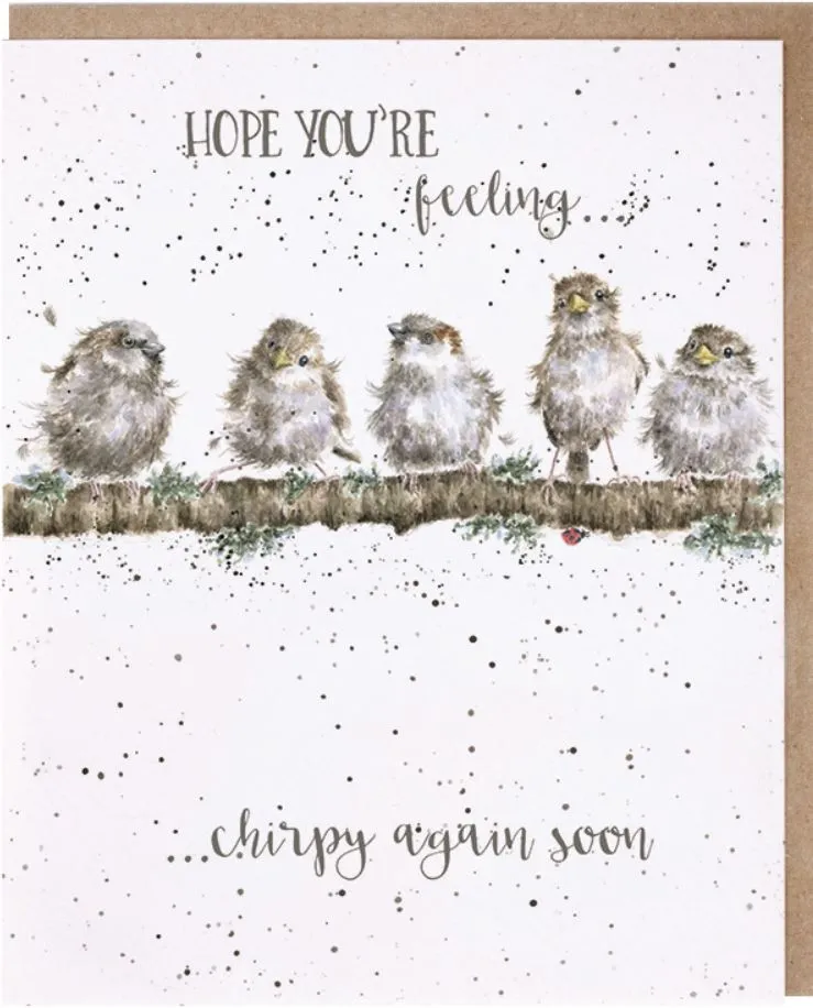 "Hope you are Feeling Chirpy...." Greeting Card from Wrendale