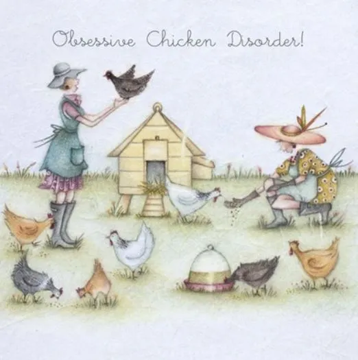 "Obsessive Chicken Disorder" Greeting Card from Berni Parker